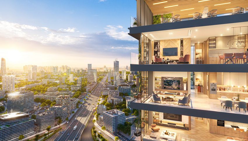  Sun Feliza Suites Wealth Aesthetics cầu giấy với sảnh cao 14m